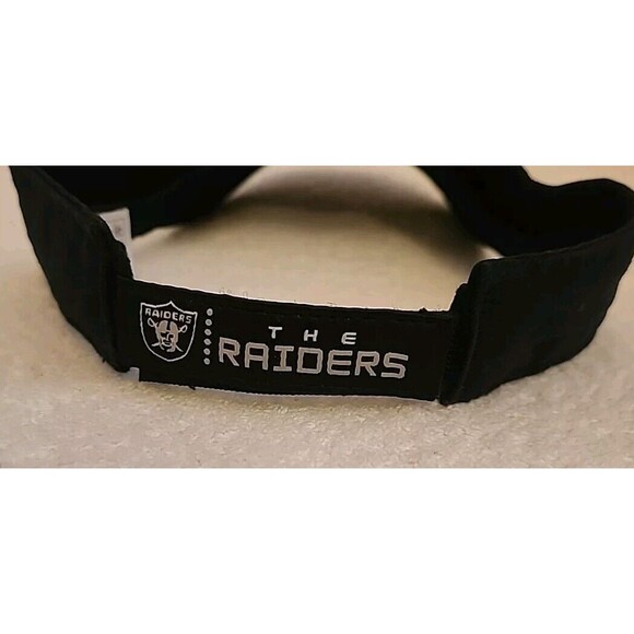 Raiders Golf Visor Adjustable Black Hat NFL Rebock One Size - Picture 2 of 8